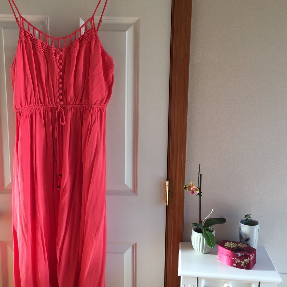 Coral ModCloth Hi-lo Summer Dress Sunny Girl